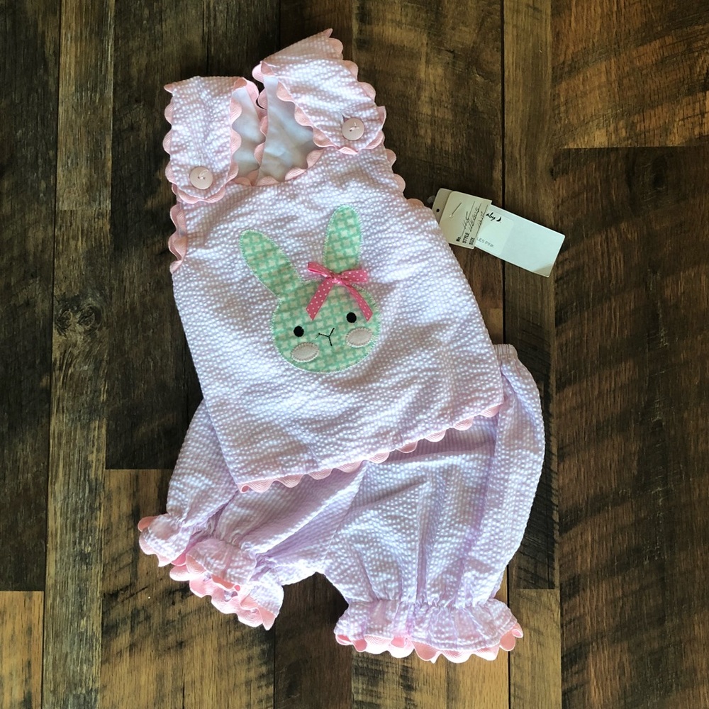 NWT Haute Baby Easter Smock Outfit - size 12M